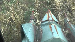 Dave amp Tims Gleaner Model K Combine with 2 row corn head in HD [upl. by Atiuqrahc]