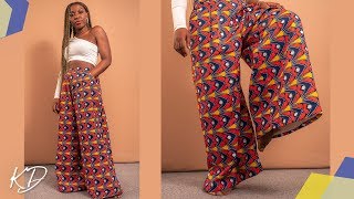 HOW TO SEW WIDE LEG PALAZZO TROUSER  KIM DAVE [upl. by Granthem689]