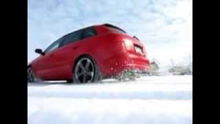 Audi A3 quattro 20TFSI DSG Slow Motion SloMo Snow Launch  Haldex Response Time [upl. by Wendt]