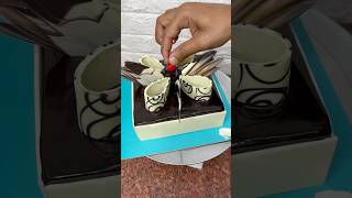 Square most satisfying chocolate cake decoration cake trufflecake shortsfeed shorts trending [upl. by Shandy]