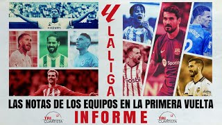 Las NOTAS de los equipos de LA LIGA con su XI estelar y revelación de la 1ª vuelta [upl. by Anij602]