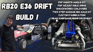 RB20 E36 DRIFT BUILD  Full Suspension  Subframe Overhaul  MORE [upl. by Nagyam132]