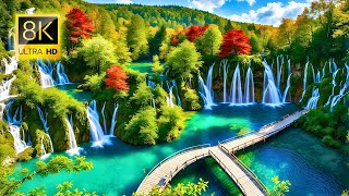 Enchanting Plitvice Lakes National Park in 8K HDR  Natures Masterpiece [upl. by Acacia]