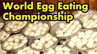 120 Eggs Eaten in 8 Mins World Egg Eating Championship [upl. by Fischer]