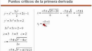 Puntos Criticos de la primera derivada videosdematematicascom [upl. by Fougere244]