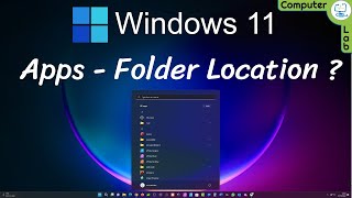 Windows 11 Apps Folders and Files location and create desktop shorcut to App [upl. by Eecyak]