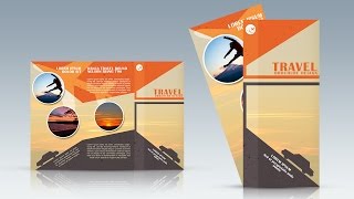 Photoshop Tutorial Trifold Travel Brochure Design [upl. by Lledyr]