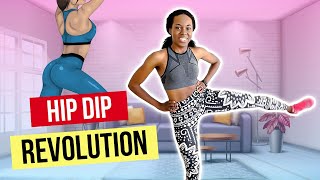 OFFICIAL WIDER HIPS Workout  HIP DIPS FIX  No Equipment At Home Routine [upl. by Clellan783]