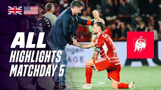 ALL HIGHLIGHTS MATCHDAY 5 🤩⚽ Jupiler Pro League 2324 [upl. by Pegasus]