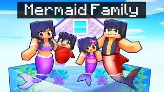 Having a MERMAID FAMILY in Minecraft [upl. by Annirtak597]