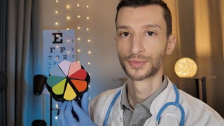 ASMR Cranial Nerve Exam colors vision tuning fork hearing smell face tests  Whispered [upl. by Kcam202]