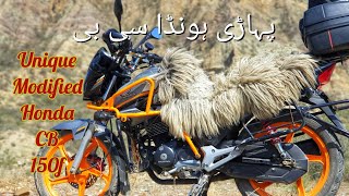 Unique Modified Honda CB 150f By Asif Raza [upl. by Leahcimdivad]