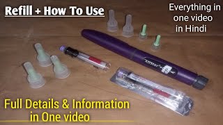 How To Refill Insulin in ALLSTAR Pen  How To Use  Full Details amp Information in Hindi [upl. by Gildus761]