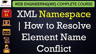 L21 XML Namespace  How to Resolve Element Name Conflict with Example  Web Engineering Lectures [upl. by Monti]