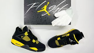 ⚡️Air Jordan 4 Retro Thunder  Unboxing details [upl. by Henka807]