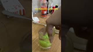 Archimedes principle experimentVery easy to do at home experiment diy trendingshorts 🧪 diy [upl. by Dranek]