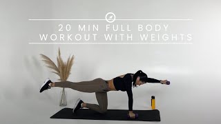 20 min full body with weights 20 хв на все тіло з гантелями [upl. by Lili]