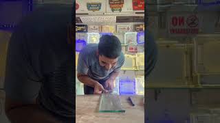 Aarch glass cutting shortvideo glasscutting swastikglass63 safetyfirst hardwork art glass [upl. by Joceline319]