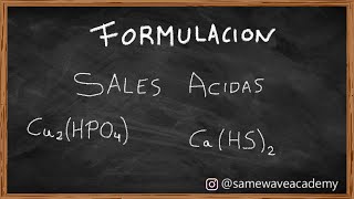 🧪FORMULACIÓN INORGÁNICA🧪 SALES ÁCIDAS con un par de ejemplos👀 [upl. by Yarled532]