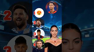 Beckham vs Neymar vs Messi vs Ronaldo  Who is the Best Player Georgina Ask ⚠️ footballshorts [upl. by Anig]