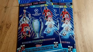 wir öffnen 2 Starterpacks von Topps Champions League Sticker 2425 [upl. by Dowlen]