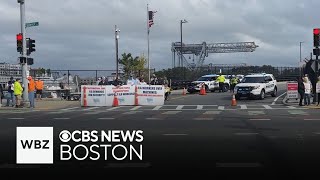 Dock worker strike shuts down shipping port in Boston [upl. by Suoicerp]