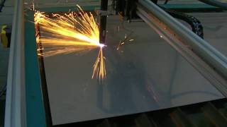 Plasma cutting stainless steel sheet 2mm [upl. by Corder105]