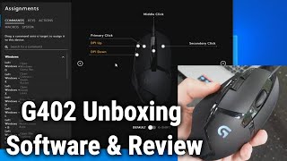 Logitech G402 Unboxing Software and Quick Review  Hyperion Fury Programmable Gaming Mouse [upl. by Yessydo]