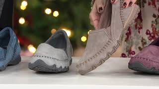 Skechers Relaxed Fit Suede SlipOn Shoes  Alumni on QVC [upl. by Mcdougall]