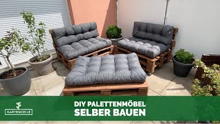 DIY Palettenmöbel selber bauen  einfach erklärt  inkl Material amp Werkzeugliste [upl. by Odnanreh]