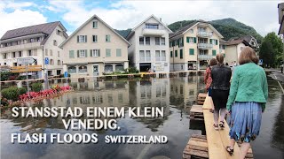 Hochwasser Schweiz  Stansstad ein kleines Venedig [upl. by Nhor923]