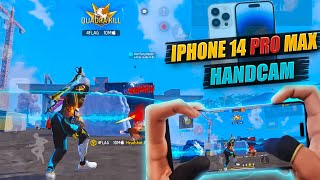 IPHONE 14 PRO MAX UNBOXING 🎁AND HANDCAM 📲 SETTINGS ⚙️ HUD  SENSI  DPI FREE FIRE HIGHLIGHTS 😍 [upl. by Rogovy]