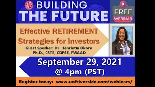 Build Your Future Retirement Strategies  Dr Henrietta Okoro [upl. by Dias]