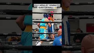 Gold Medalist Dominates Golden Gloves Quarter Final Highlights [upl. by Eelak]