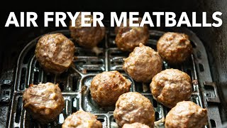 Air Fryer Meatballs  Tender Homemade Meatballs made Super Easy [upl. by Ljoka]