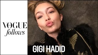 Gigi Hadid answers 8 probing questions at Paris Fashion Week  Vogue Paris [upl. by Ellezaj]