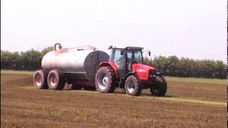 Massey Ferguson 4345 slurry spreading [upl. by Seuqram]