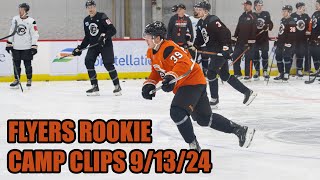 Philadelphia Flyers Rookie Camp Clips  Day 2 91324 [upl. by Eeralav]