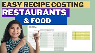 Restaurant Food Recipe Cost Profit Calculator  Easy to use spreadsheet  Excel Google Sheets [upl. by Eisnyl66]