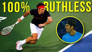 When Roger Federer Took Down PRIME Del Potro Tennis 100 Ruthless [upl. by Bazar539]