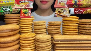 여러가지 과자 먹방 리츠비쵸비로투스후레쉬베리롯샌국희크라운산도뽀또 Cookies Dessert Mukbang🤤 [upl. by Mylo502]