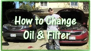 How to Change Oil on KIA Optima and Sorento [upl. by Anerev718]