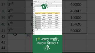 How to position numbering in excel  keyboard shortcut in excel  excel tutorial for beginners [upl. by Lambart]