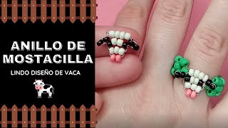 DIY ▶Anillos💍◀ de CHAQUIRA MOSTACILLA calibrada en forma de vaquita 🐄🐮 [upl. by Lamee978]