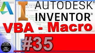 AutoDesk INVENTOR VBA 35  First Macro [upl. by Rise]