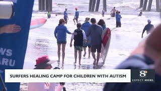 Surfers healing camp for children with autism [upl. by Ellehcem]