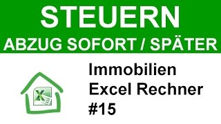 Immobilien Steuern 3000€ Renovierung  sofort absetzen oder Abschreibung AfA Excel Tool 15 [upl. by Nickles]