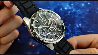 Seiko Chronograph SSB347 Watch Review [upl. by Zaslow590]