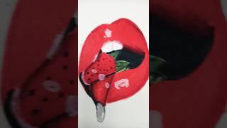 drawing tekenen lippen juicy netherlands strawberry You like it What next 🌺❤️ [upl. by Sanfo]