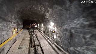 A rare cab ride video of Jungfraubahn  between Jungfraujoch and Kleine Scheidegg Switzerland  4K [upl. by Suirred598]